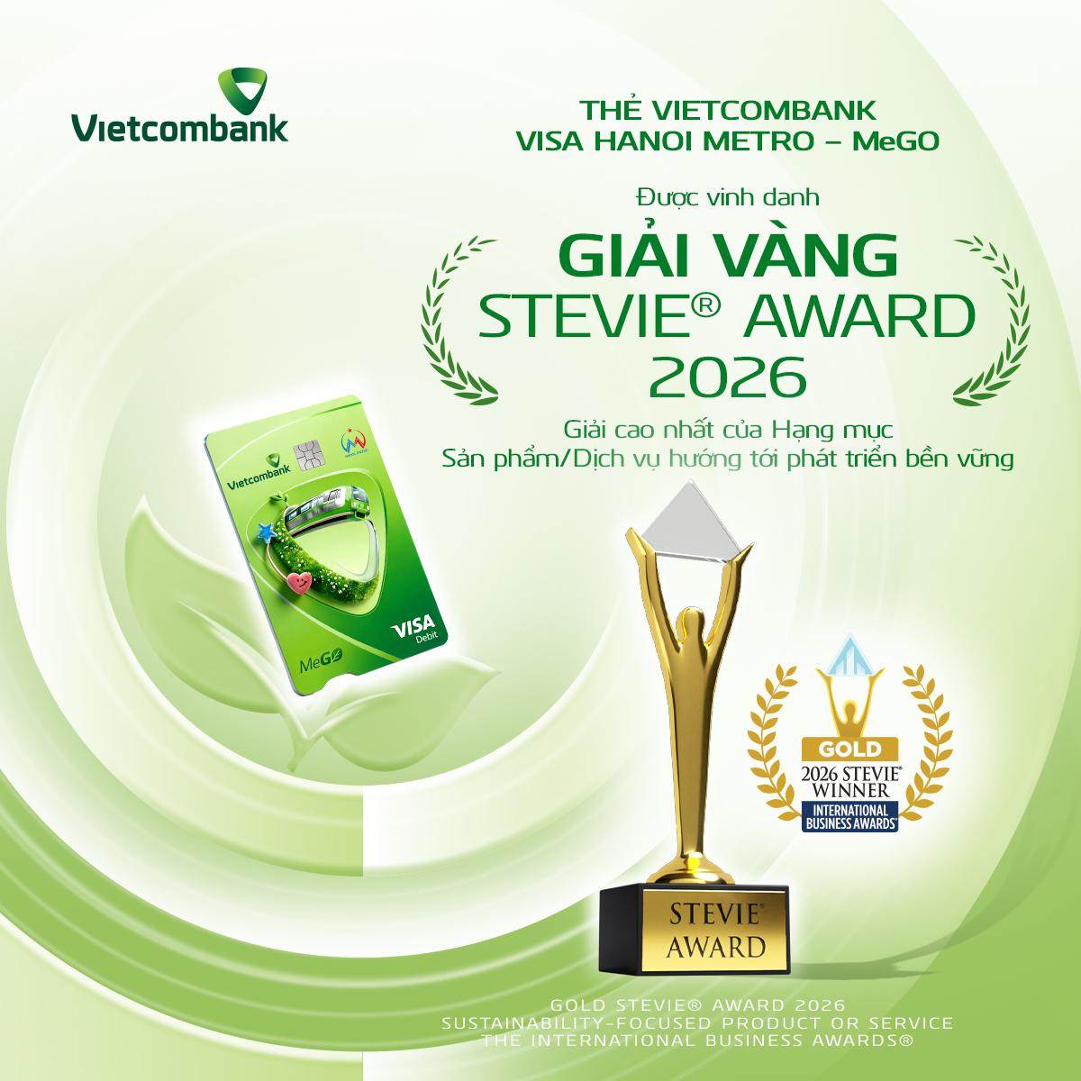 Thẻ MeGO – sản phẩm duy nhất được vinh danh tại hạng mục Sustainability-Focused Product or Service, Gold Stevie® Award 2026