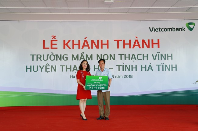 Vietcombank tài trợ 3,6 tỷ đồng xây trường học tại Hà Tĩnh - Ảnh 1